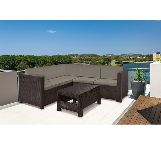 Угловой комплект Keter Provence set with coffee table коричневый 227777