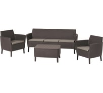 Комплект с тройным диваном Keter Salemo 3 seater set коричневый 238591