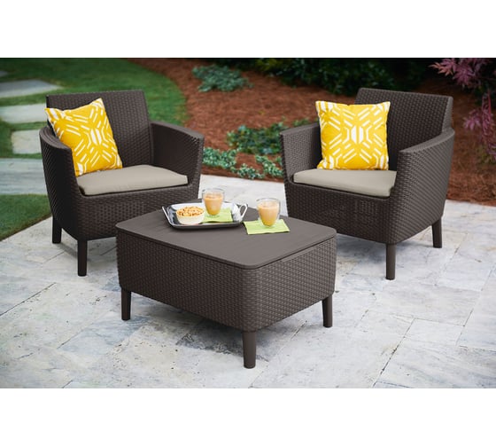 Комплект мебели балконная серия Salemo balcony set коричневый 236845