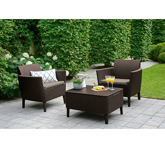 Комплект мебели балконная серия Salemo balcony set коричневый 236845