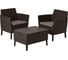 Комплект мебели балконная серия Salemo balcony set коричневый 236845 1