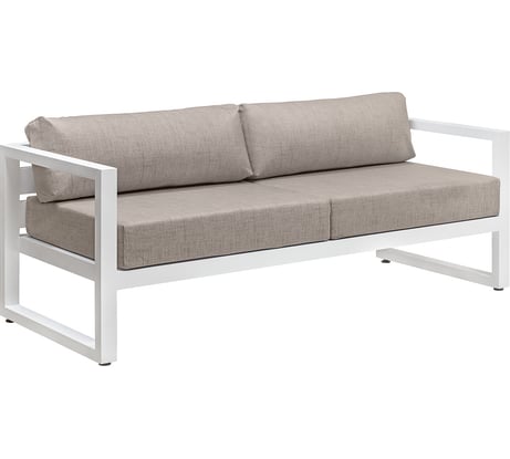 Уличный диван GreenWeen CAPRI белый алюминий, светло-серый велюр GW-AL-CAPRI-SOFA-1900W