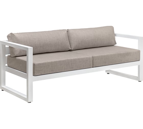 Уличный диван GreenWeen CAPRI белый алюминий, светло-серый велюр GW-AL-CAPRI-SOFA-1900W