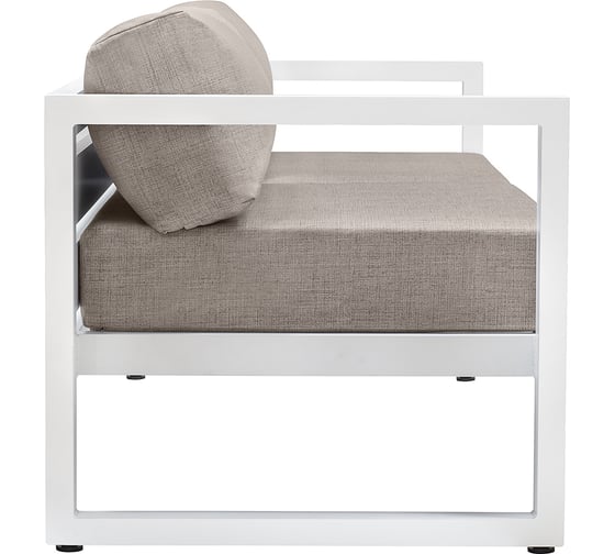 Уличный диван GreenWeen CAPRI белый алюминий, светло-серый велюр GW-AL-CAPRI-SOFA-1900W