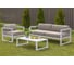 Уличный диван GreenWeen CAPRI белый алюминий, светло-серый велюр GW-AL-CAPRI-SOFA-1900W 6