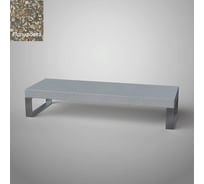 Бетонная скамья без настила ООО Архитек-Бетон Диамант полировка, серая С-83ПС