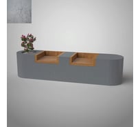 Бетонная скамья ООО Архитек-Бетон серая, бетон С-88СБ
