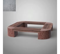 Бетонная скамья ООО Архитек-Бетон Фестиваль серая, бетон С-73СБ