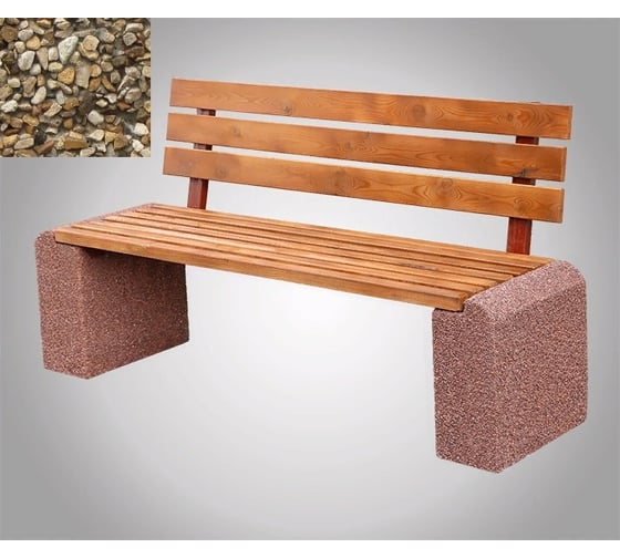 Бетонная скамья Архитек-Бетон Отмыв С-27О 1