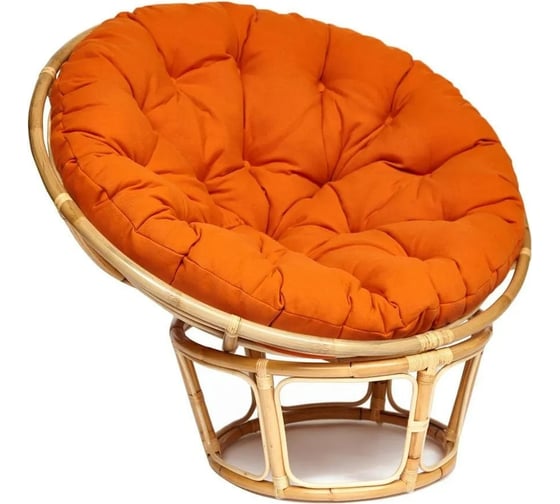 Кресло Tetchair PAPASAN ECO P115-1/SP STD Natural с подушкой, с ремешками, ткань 13764 1