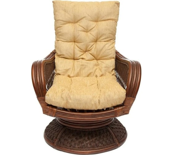 Кресло-качалка с подушкой Tetchair ANDREA Relax Medium Pecan Washed античный орех, ткань 9093