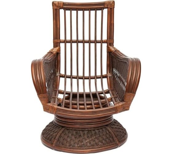 Кресло-качалка с подушкой Tetchair ANDREA Relax Medium Pecan Washed античный орех, ткань 9093