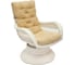 Кресло-качалка с подушкой Tetchair ANDREA Relax Medium TCH White белое, ткань рубчик 10172 1
