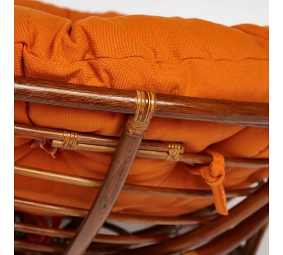 Кресло Tetchair PAPASAN 23/01 W Pecan с подушкой, ткань, орех/оранжевый С 23 13737