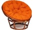 Кресло Tetchair PAPASAN 23/01 W Pecan с подушкой, ткань, орех/оранжевый С 23 13737 1