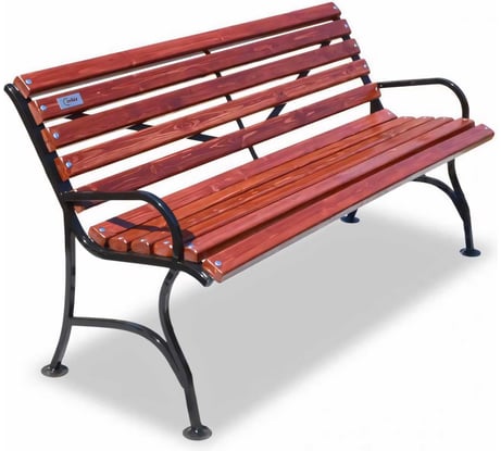 Стальная скамейка Хоббика Элегант с подлокотниками 7037