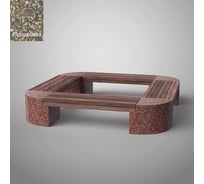 Бетонная скамья Архитек-Бетон Фестиваль. Полировка серый С-73ПС