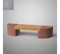 Бетонная скамья Архитек-Бетон Серый бетон С-71СБ