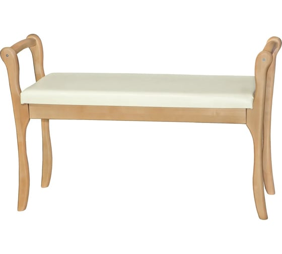 Мягкая скамья для прихожей с подлокотниками Мебелик ткань шоколад, каркас орех 7570