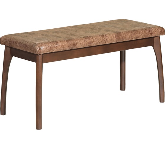 Мягкая скамья для прихожей Мебелик ткань шоколад, каркас орех 7562