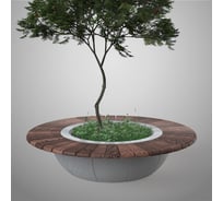 Бетонная скамья ООО Архитек-Бетон полировка, белый С-67ПБ