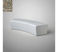 Бетонная скамья без настила ООО Архитек-Бетон полировка, серый С-66-R200ПС