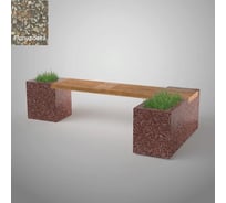 Бетонная скамья Архитек-Бетон Полировка серый С-19ПС