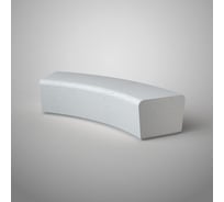 Бетонная скамья без настила Архитек-Бетон Полировка белый С-66-R200ПБ
