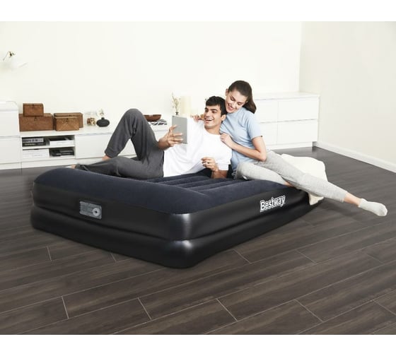 Надувной матрас BestWay 203x152x46 см, встроенный электрический насос 67403 030563