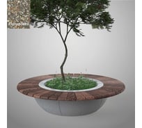 Бетонная скамья ООО Архитек-Бетон полировка, серая С-67ПС