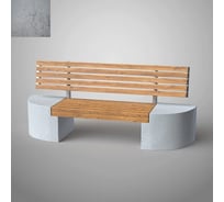 Бетонная скамья ООО Архитек-Бетон серый бетон С-72СБ