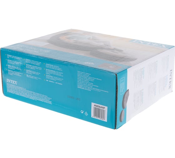Флокированное кресло с пуфиком Intex, 99х130х76см, 64х28см 68564