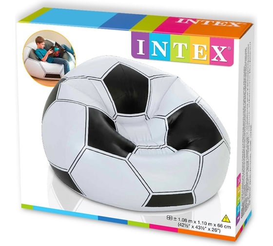 Кресло Intex футбольный мяч, 108х110х66см 68557
