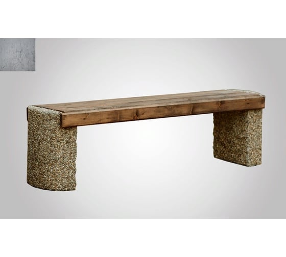 Скамья бетонная ООО Архитек-Бетон Серый бетон С-3СБ 1