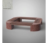 Скамья бетонная ООО Архитек-Бетон Фестиваль Полировка белый С-73ПБ