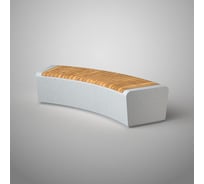 Бетонная скамья Архитек-Бетон Полировка белый С-66-R400ПБ