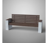 Бетонная скамья Архитек-Бетон Полировка белый С-52ПБ