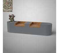 Бетонная скамья Архитек-Бетон Полировка белый С-88ПБ