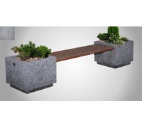 Бетонная скамья Архитек-Бетон Серый бетон С-17СБ