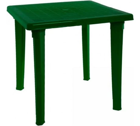 Стол пластиковый квадратный, темно-зеленый Элластик-Пласт СП-МТ008