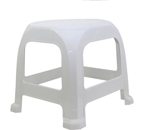 Табурет Росспласт Симпатия маленький, белый, высота 30 см 529578