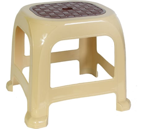 Табурет Росспласт Симпатия маленький, бежевый, высота 30 см 537763