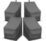 Комплект чехлов для стульев Tplus 460x560x910 мм, 4 шт., оксфорд 240, серый T019218 1