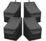 Комплект чехлов для стульев Tplus 510x510x1010 мм, 4 шт., оксфорд 210, чёрный T019229 1