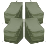 Комплект чехлов для стульев Tplus 570x570x920 мм, 4 шт., оксфорд 210, олива T018312