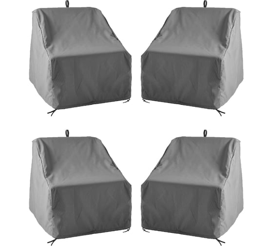 Комплект чехлов для кресел Tplus 1210x1010x1000/750 мм, 4 шт., оксфорд 240, серый T018678 1
