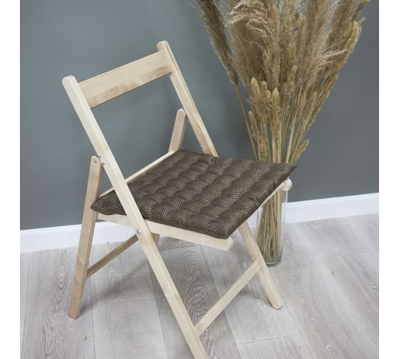 Сидушка с лузгой гречихи witerra 43x43 см, блэкаут, рогожка, шоколад 109224
