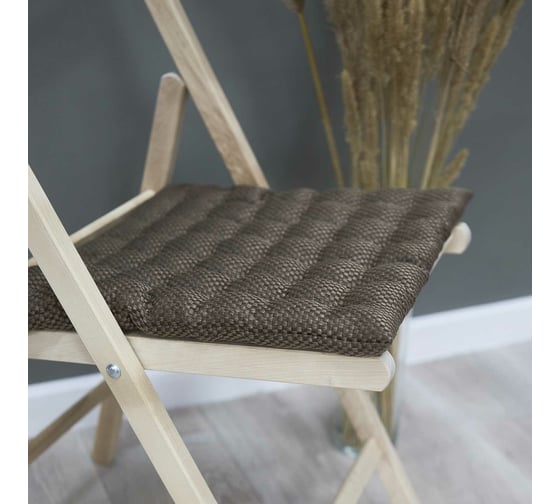 Сидушка с лузгой гречихи witerra 43x43 см, блэкаут, рогожка, шоколад 109224