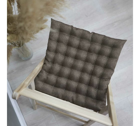 Сидушка с лузгой гречихи witerra 43x43 см, блэкаут, рогожка, шоколад 109224