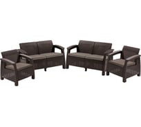 Комплект мебели Keter Corfu REST without table коричневый, серая подушка 241724